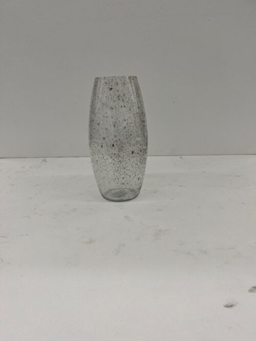 Vaas D15xh30cm stones design helder glanzend glas