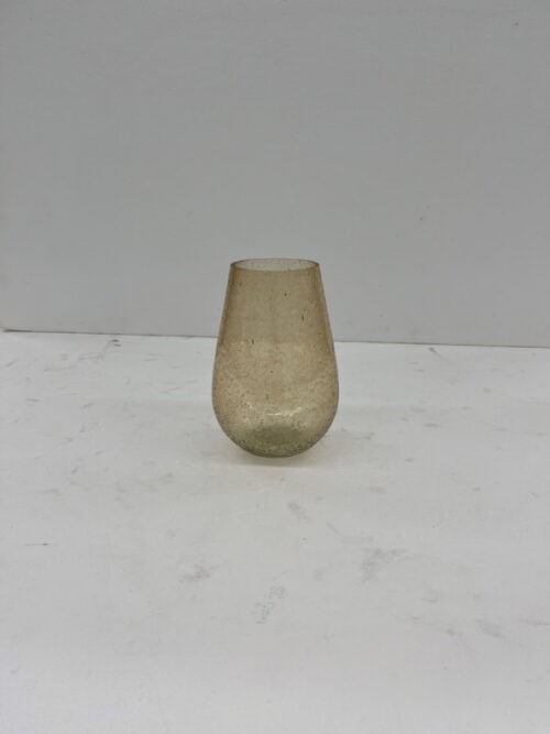 Vaas D14xh20,5cm in spinkled zalmkleurig glas