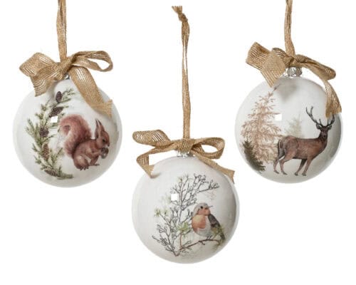 Kerstbal polyfoam h10.5cm wit/kleur