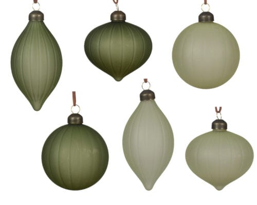 Kerstbal glas 6ass dia 8cm assortie