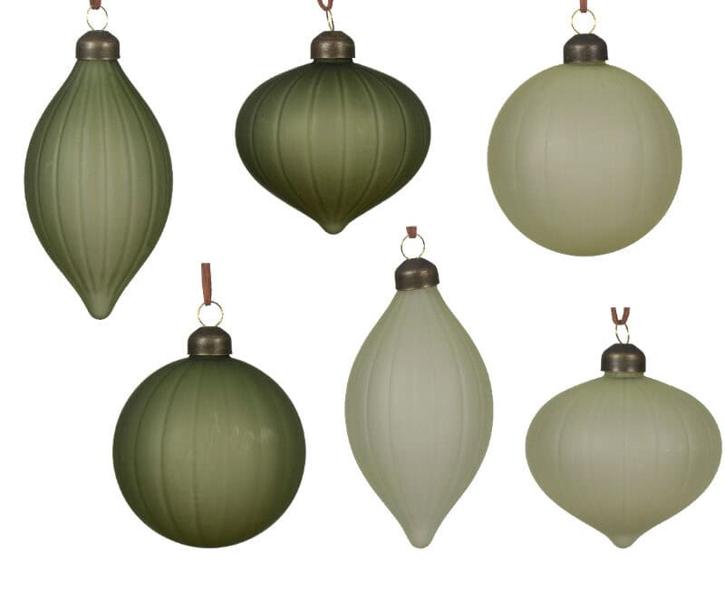 Kerstbal glas 6ass dia 8cm assortie
