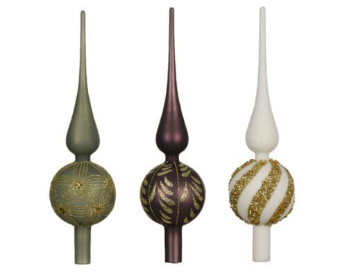 Piek glas 3ass h31cm bruin/kleur