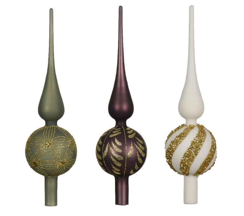 Piek glas 3ass h31cm bruin/kleur