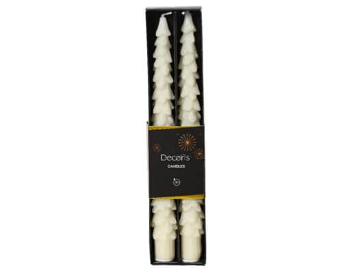Dinerkaars wax h25cm wolwit