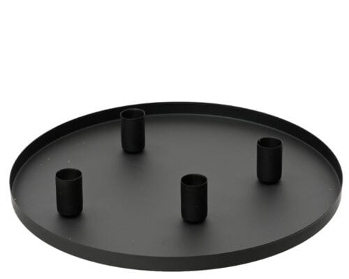 Kandelaar ijzer h4.00cm zwart