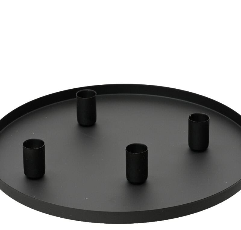 Kandelaar ijzer h4.00cm zwart