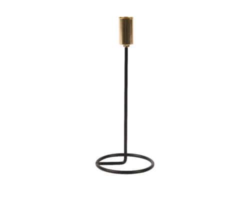 Kandelaar ijzer h23.50cm zwart
