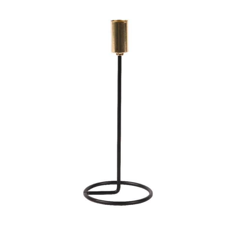 Kandelaar ijzer h23.50cm zwart