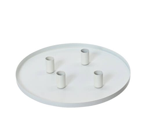 Kandelaar ijzer h4.00cm wit