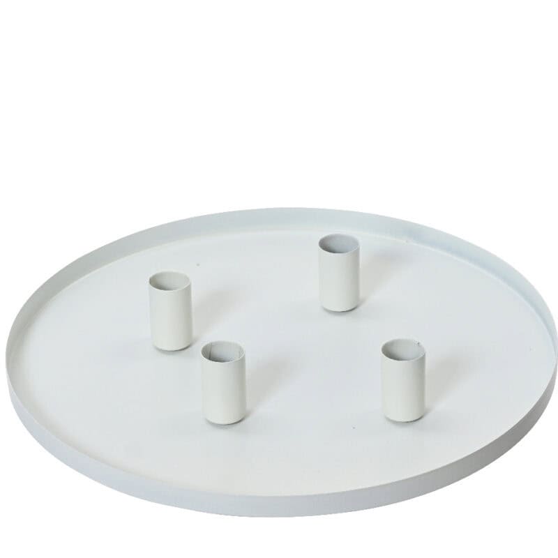 Kandelaar ijzer h4.00cm wit