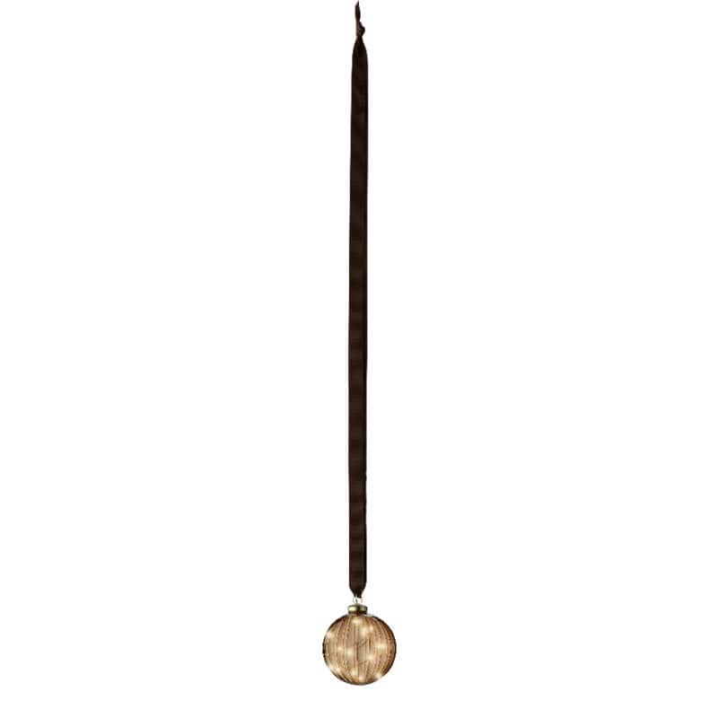 Micro LED bal dia 10cm - 15L bruin/warm wit