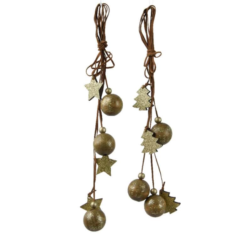 Bundel triplex 2ass h40.00cm bruin/goud