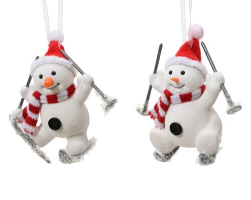 Sneeuwpop plastic 2ass h11cm wit/kleur