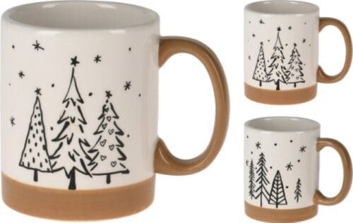 Beker kerstboom 9cm 2ass