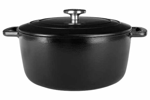 C&T Fontestic kookpot zwart D28xH13cm gietijzer met deksel