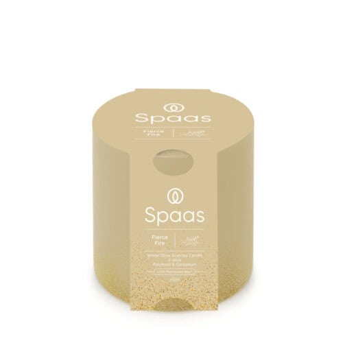 Geurkaars wintergloed 2 wieken beige
