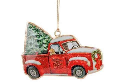 Hanger vintage car rood 12X0,5XH9CM
