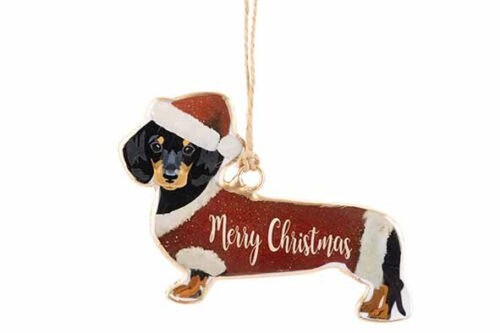Hanger vintage dog rood wit 10X0,5XH7CM