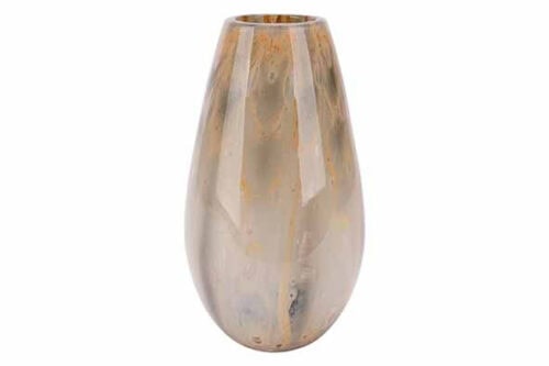 Vaas oyster lichtgrijs 17X17XH29CM glas