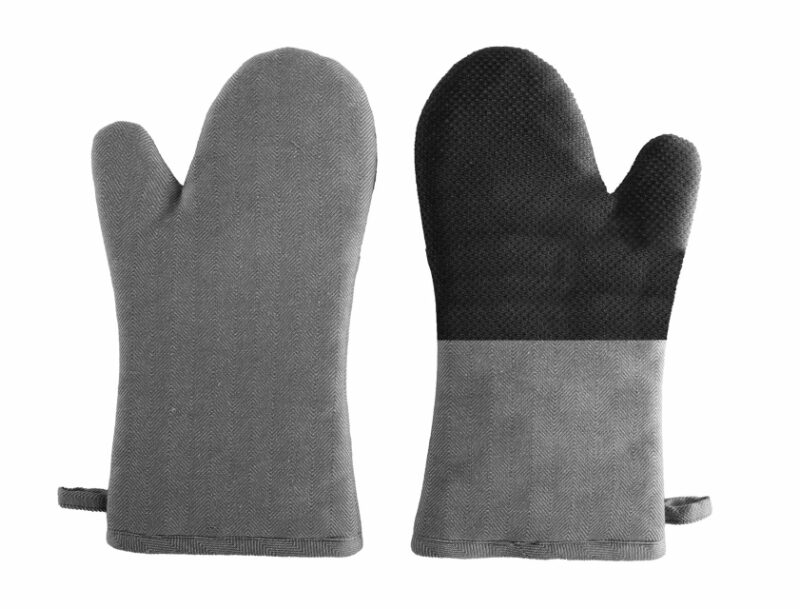 2 ovenwanten RUGA zwart - 18x32cm