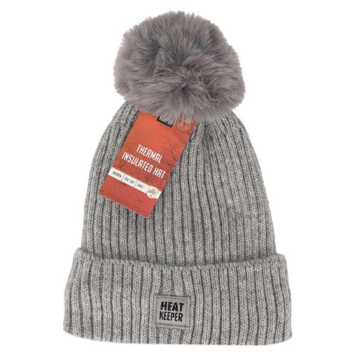 Angro H K thermal muts + pompon grijs