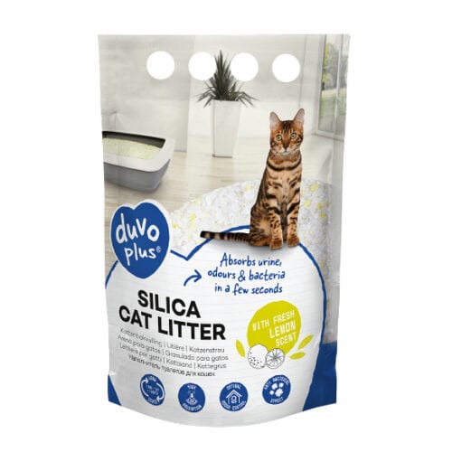 Duvo+ kattenbakvulling/citroen 5L silica