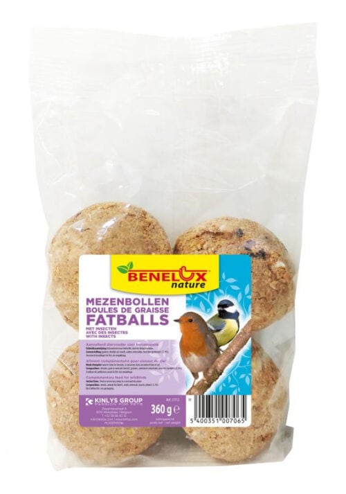 4 mezenbollen met insecten (90g)