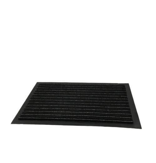 Mat met boord 40x60cm blauw zwart