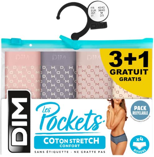 DIM Boxer S 3+1 pocketcoton AYC L.Sweet Dim