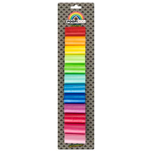 set per 24 Poopidog rainbow 12x20 zakjes meerkleurig