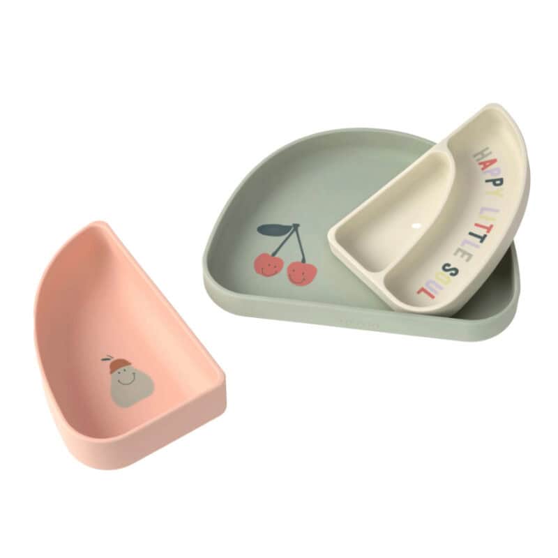 Lässig silicone dish set happy fruits cherry