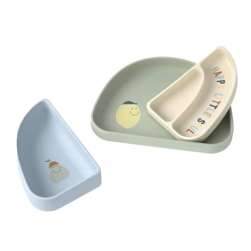 Lässig silicone dish set happy fruits lemon