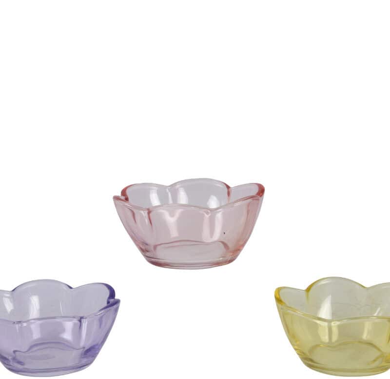 Schaaltje gekleurd glas 8.9x4cm