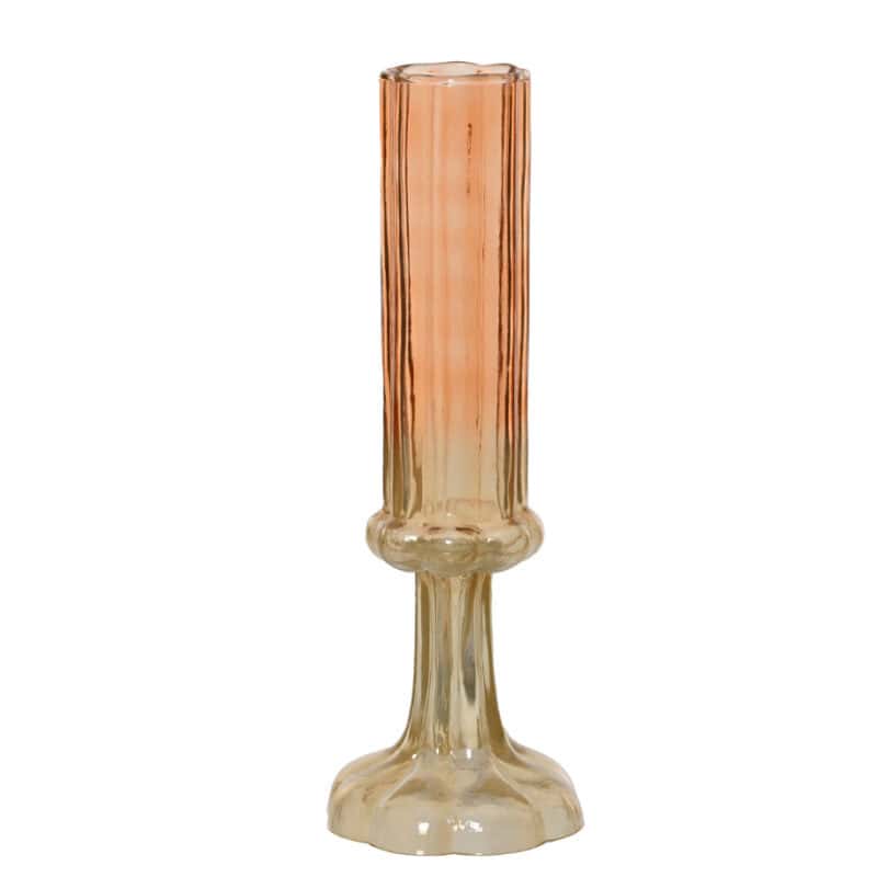 Vaas glas oranje 9xH25.5cm
