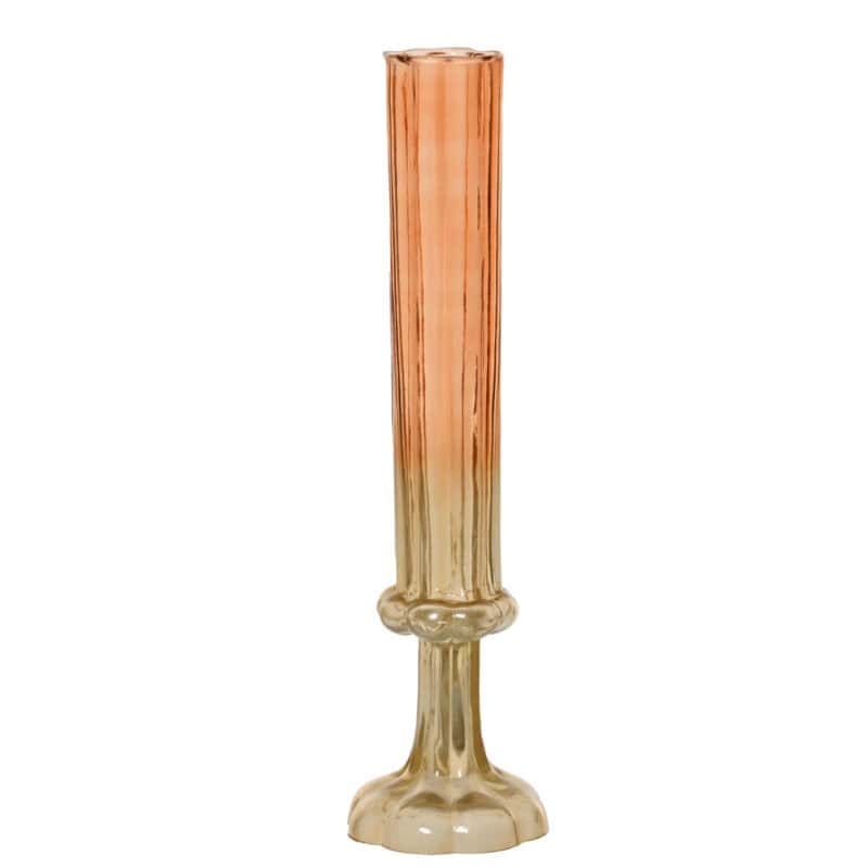 Vaas glas oranje 9xH33cm