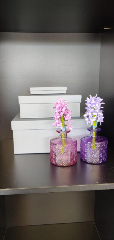 Vaas van gerecycleerd glas 10xH12cm