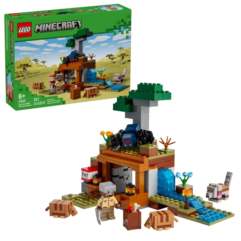 Lego Minecraft Gordeldieren bij de mijn