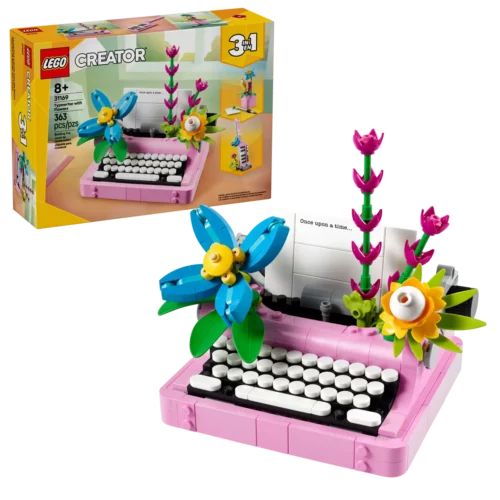 Lego Creator Typemachine met bloemen