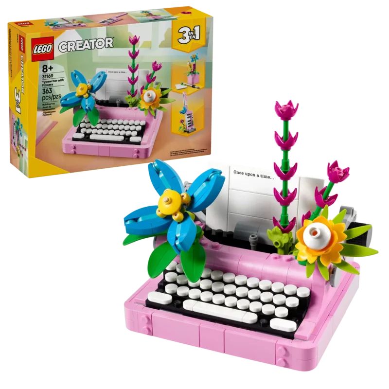 Lego Creator Typemachine met bloemen