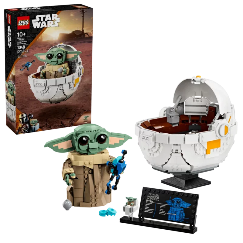 Lego SW Grogu met zweefkinderwagen