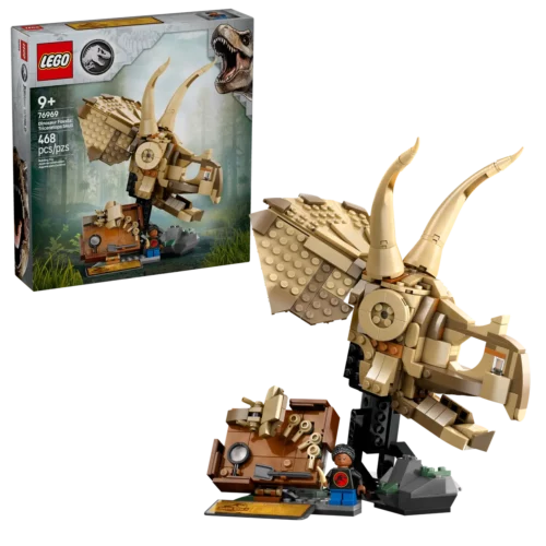 Lego Jurassic dinosaurusfossielen Triceratops schedel