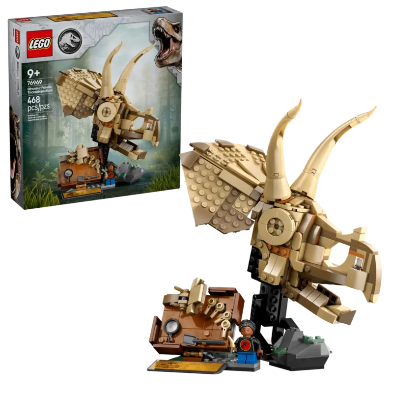 Lego Jurassic dinosaurusfossielen Triceratops schedel