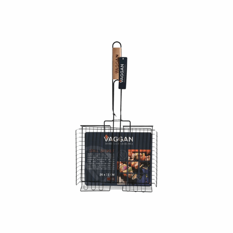 BBQ grillmand zwart nonstick 58X31 cm
