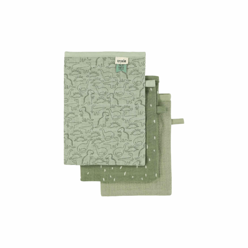 Tetra washandjes 3-pak mix (daring dino)