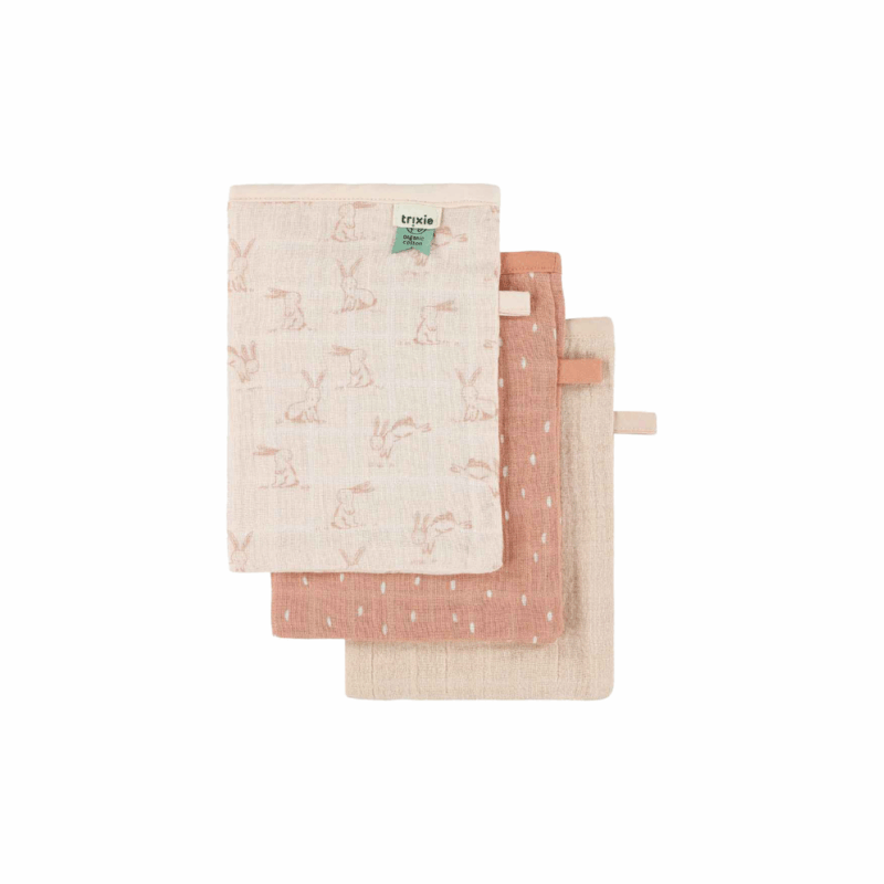 Tetra washandjes 3-pak mix (rosy rabbit)