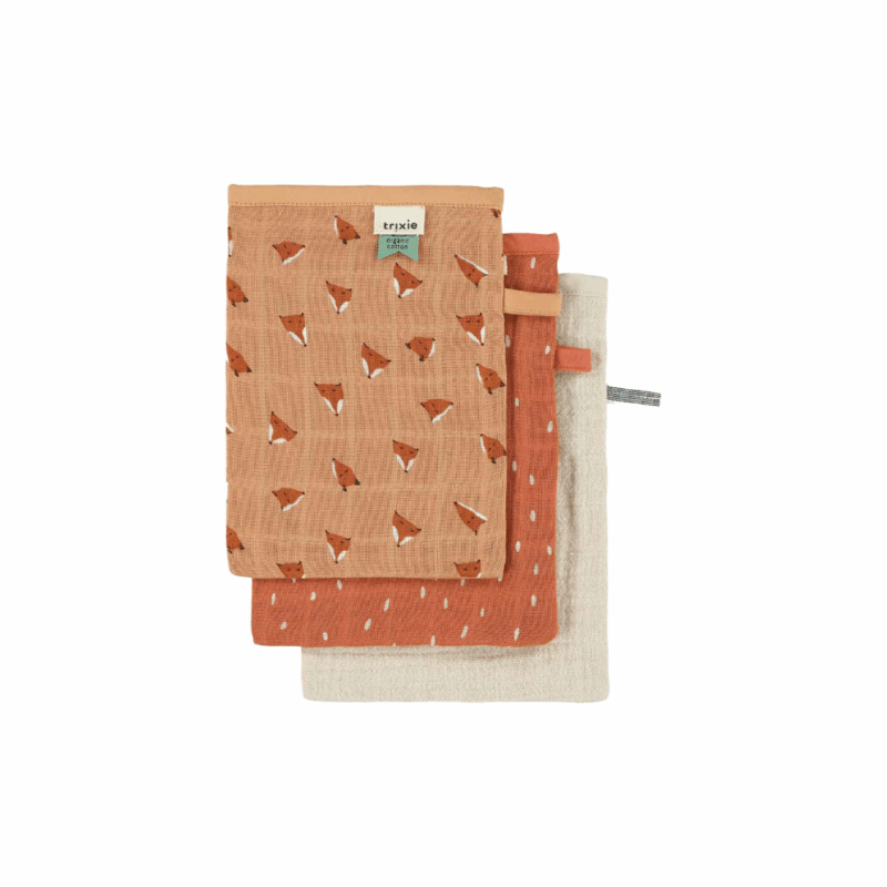 Tetra washandjes 3-pak mix (fierce fox)