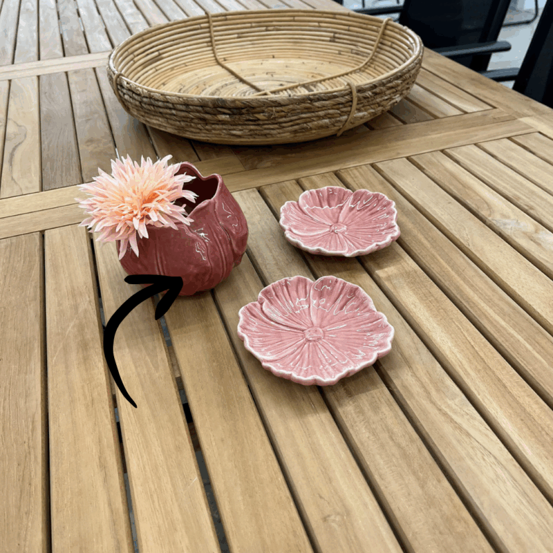 Bloempot tulp 13x13x10cm roze
