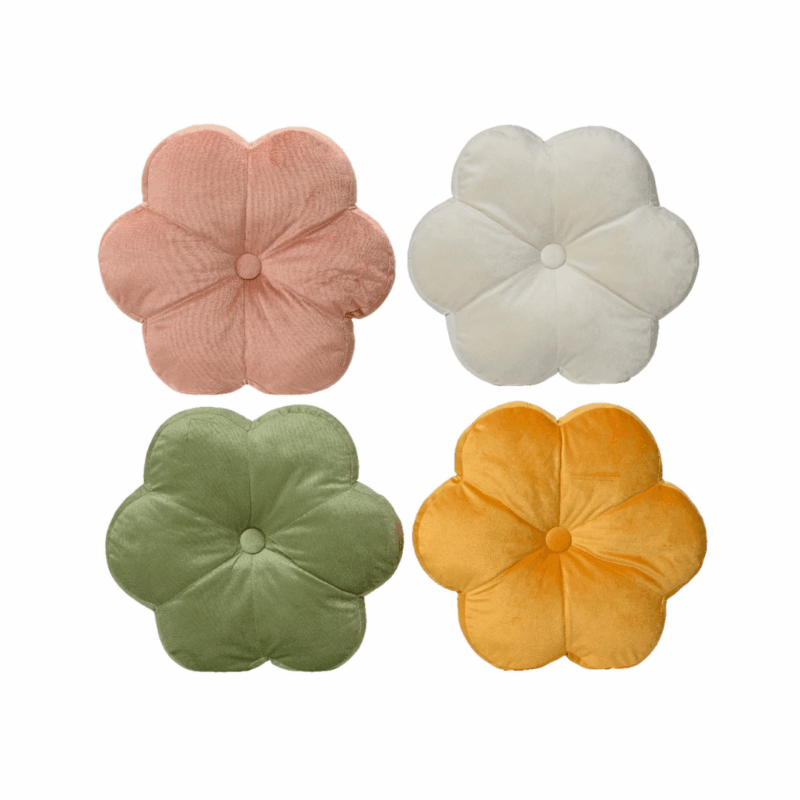 Kussen bloemvorm polyester 38x38x4cm