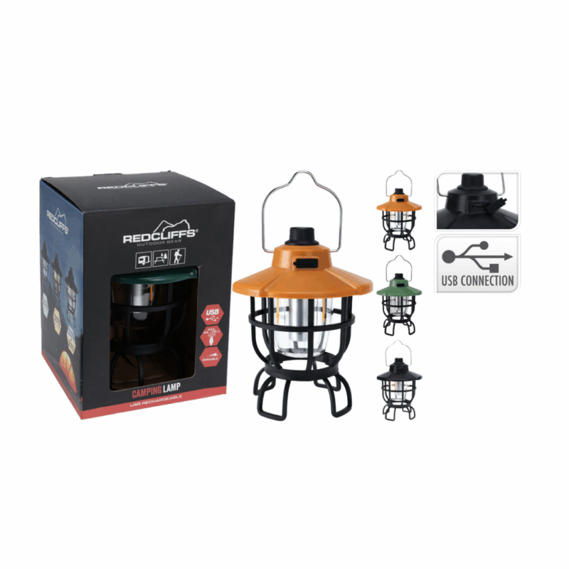 Herlaadbare campinglamp h17,8cm warm/ koel wit