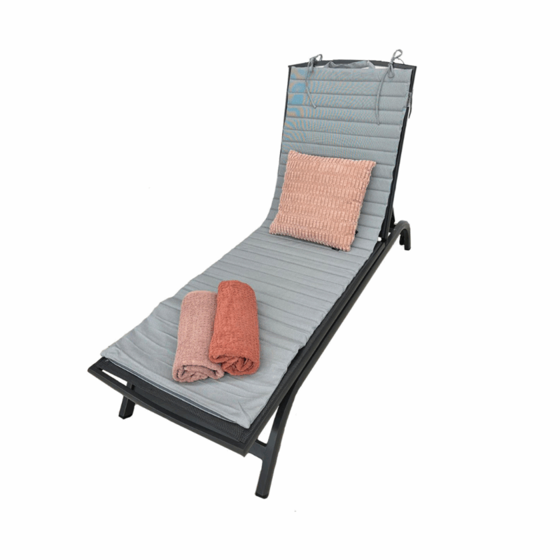Ligbedkussen Bliss outdoor 60x180cm dark grey